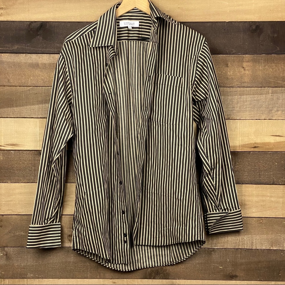 Vintage Stripped Boyfriend fit Button Down shirt